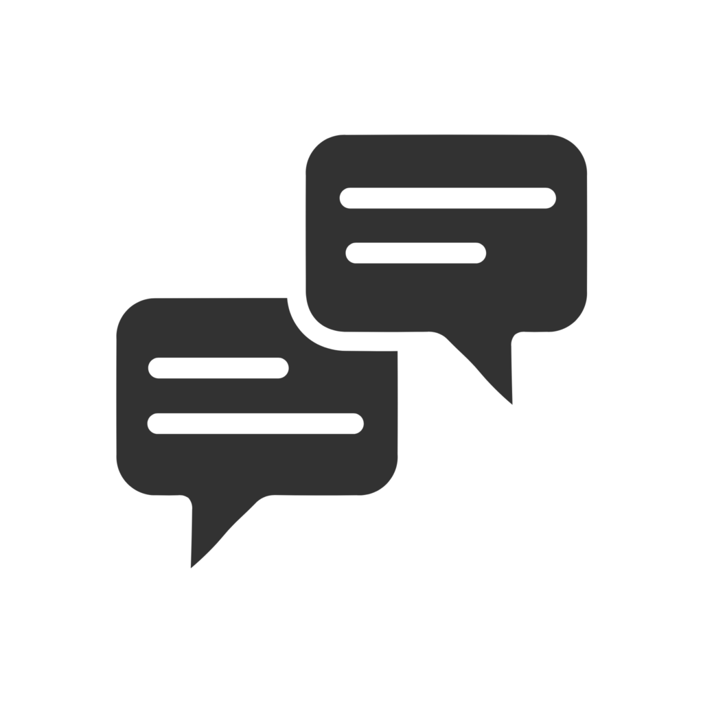 Speech bubble icon representing better communication during the design-build process