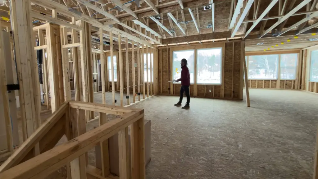 Custom home interior framing inspected during the LOYL Construction building phase
