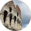 Colosseum in Rome shown in a circular profile icon